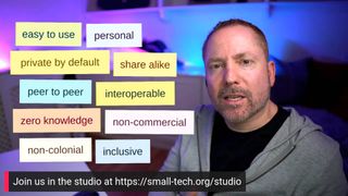 An image of Aral's video introducing the Small Web