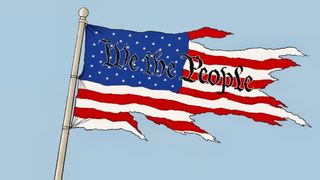 An illustration of the American flag by Anna Sorokina